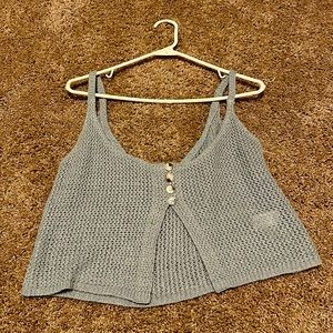 Lulu’s blue crochet crop top.  Never worn.